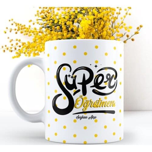 Personalized Super Teacher White Mug Cup