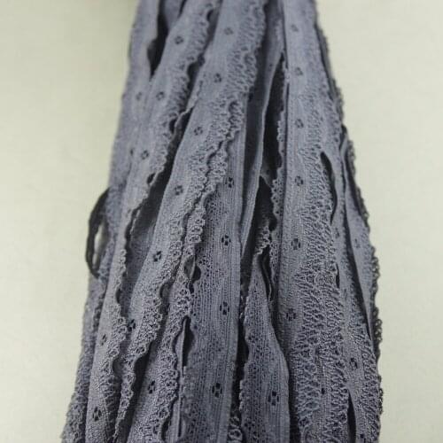 Clearance 155 Yards 16mm Width Dark Grey Elastic Stretch Lace Trim DIY Sewing/garment/clothes Elastic Lace E97