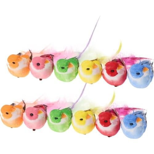Craft Sparrow Ornaments Foam Feather Bird DIY 12PCS Artificial Party Wedding Decoratio