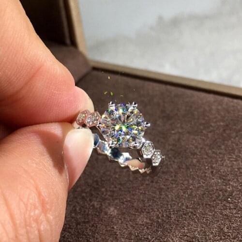 Luxury Fine Round Silvery Rings Inlay Shiny AAA Crystal Zircon Geometry Jewelry For Women Wedding Engagement Elegant Accessories