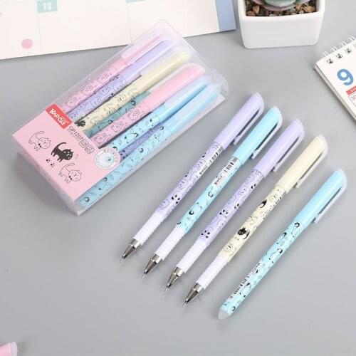 4 pcs/lot Cat Practical Erasable Gel Pen Signature Pen Escolar Papelaria School Office Supply Promotional Gift