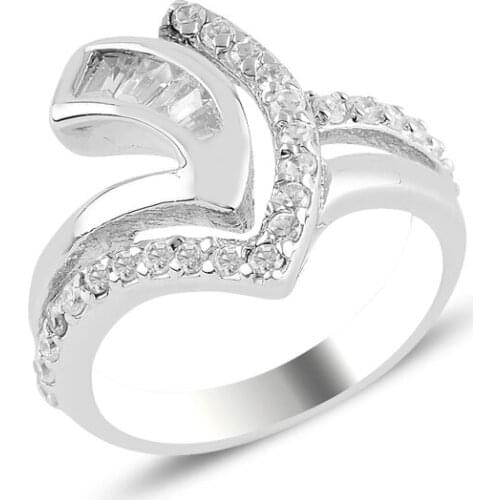 Silverlina Silver Zircon Stone Ring