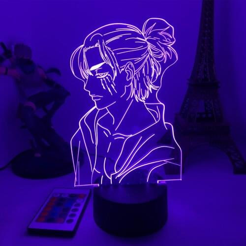 Anime Light Attack on Titan 4 Eren Yeager Home Decor USB Light Decoration Bedroom Motion Sensor Light led lamp Led Light Fixture