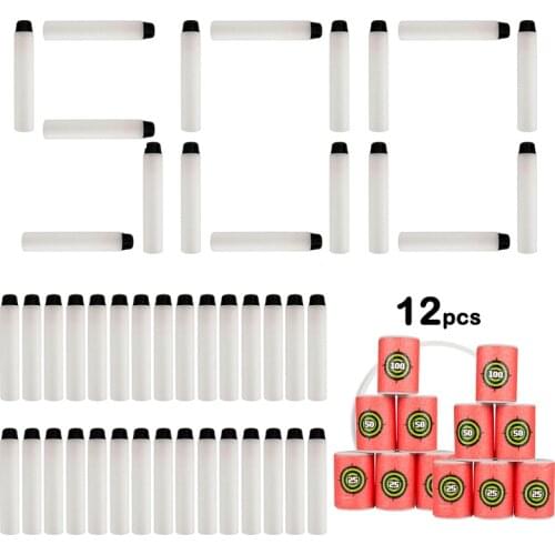 500PCS Luminous Bullets For Nerf Mega Elite Series Refill Darts Blaster for Nerf Accessories Toy-Gun Blasters with Target Gift