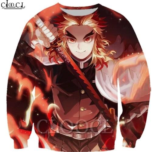 HX Kimetsu No Yaiba The Movie: Mugen Train Rengoku Kyoujurou 3D Print Men Women Sweatshirt Hip Hop Harajuku Tops Drop Shipping