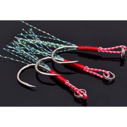 Trulinoya bound fishing barbed hook for jig #13#15 sea-fishing with Gamakatsu hook 6pcs/lot free shipping