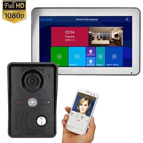 10 inch Record Wifi Wireless Video Door Phone Doorbell Intercom Entry System with HD 1080P Camera Support Remote APP for villa