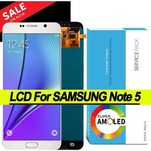 100% Original 5.7" Super Amoled Display for SAMSUNG Galaxy Note 5 N920F Full LCD Display Touch Screen Repair Parts