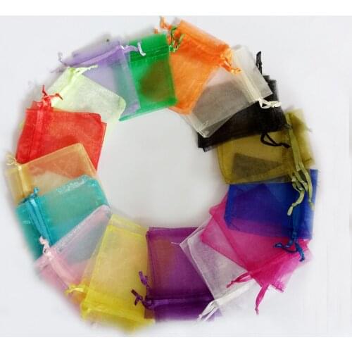 13x18cm Organza Bag 1000pcs Jewelry Packaging Display Jewelry Pouch Gift Bag For Wedding Drawstring Bag Woman Travel Storage Bag