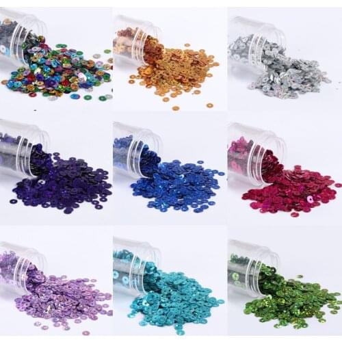 2000pcs(10g) 4mm Hologram Laser Sequins For Craft, PVC Flat Circle Spangle Sequin Paillettes Women Clothing Sewing Accessories