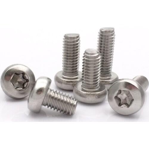 30pcs M4 Stainless steel Torx round head screw T&TX plum furniture decoration screws bolts 5mm-20mm length