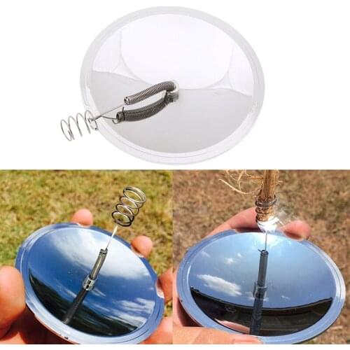 1pc Safe Outdoor Solar Lighter Camping Survival Mirror Solar Ignition Waterproof Windproof Fire Starter Outdoor Emergency Tool