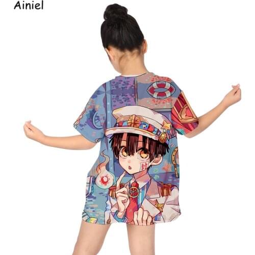 Kids Anime Toilet-Bound Hanako-kun Shirt T Shirt Jibaku Shounen Hanako kun Summer Tops T-shirt Nene Yashiro Child Tee Girls Boys