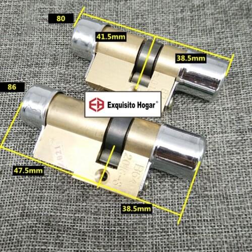 Door Cylinder Model 11 Biased Lock 85 86 98 102 105 106mm Cylinder AB Key Anti-Theft Entrance Brass Door Lock Core Extended