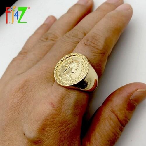 F.J4Z Vintage Finger Ring for Women Coin Top Rings Female Rings Jewelry Gifts anillos de mujeres Dropship
