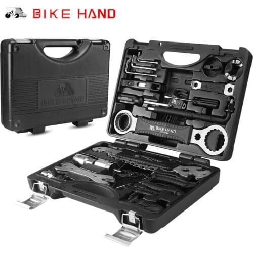 BIKE HAND 18 in 1 Professional Bicycle Repair Tools Kit Box Multi MTB Tire Chain Spoke Freewheel Pedal Wrench Bike Tools