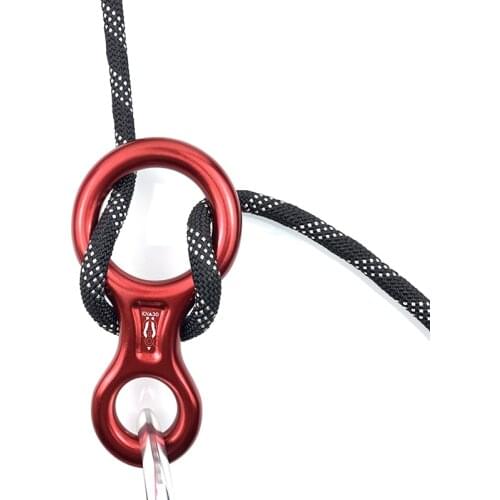Outdoor aluminum alloy climbing 8 word loop 30KN lifting ring descender rope ring equipment rigging rappelling equipment