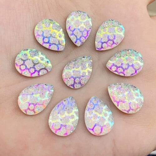 Wholesale Flatback Rhinestones Cabochons for Women DIY Crafts Jewelry Making Tear Drop Shape 13*18mm 300pcs/lot