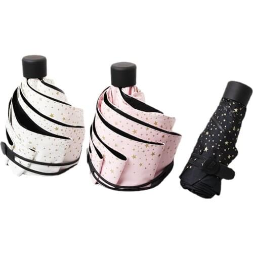 Wholesale Ultraviolet Five Folding Women Umbrella Sunny Rain Dual-use Parasol Goddess Sun Umbrella Uv Umbrella