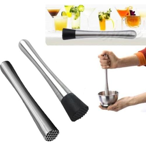 Stainless Steel Wine Mixing Stick Cocktail Muddler Shaker With Crushing Hammer DIY Drink Fruit Muddler Crushed Ice Bar Tool