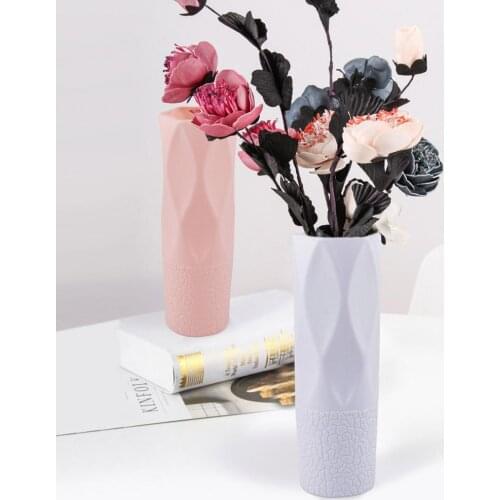 INS Modern Style Plastic Vase Desktop Flower Arrangement Flower Pot Basket Ornament For Living Room Home Decoration Hot Sale New