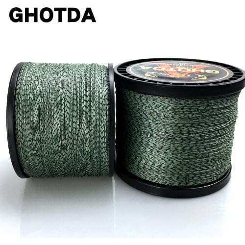 GHOTDA Braided Camouflage Fishing Line 8 Strands 100M 300M 500M 1000M Fishing Line for Fishing