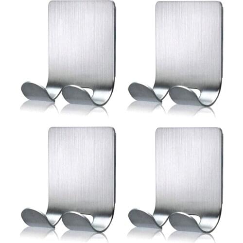Self Adhesive Shower Hooks Shaver Hanger Stand Stainless Steel Utility Hook