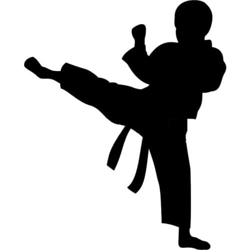 Karate Boy Silhouette Strong Pattern Vinyl Car Styling Car Stickers Art Decor Bumper Decals Jdm