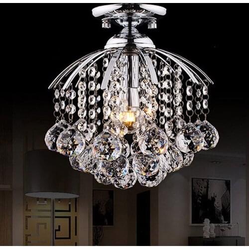 Led small crystal chandelier round bar counter aisle lights off the corridor entrance hall lighting Hanging E14 LED Chandelier