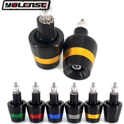 Universal 7/8'' 22mm CNC Motorcycle Handle bar Grips Ends Caps For Yamaha FZ6 FZ1 YZF-R1 YZF-R6 YZF-R3 MT-10 MT-09 MT09 MT10