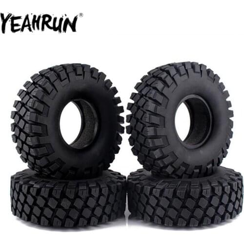 YEAHRUN 114mm 1.9" Rubber Rocks Tyres Wheel Tires for 1:10 RC Rock Crawler Axial SCX10 CC01 Traxxas TRX4 Wheels Parts