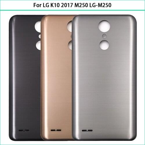 For LG K10 2017 M250 LG-M250 M250N M250E M250DS Plastic Battery Cover Back Door K10 2017 Rear Housing Case Replace