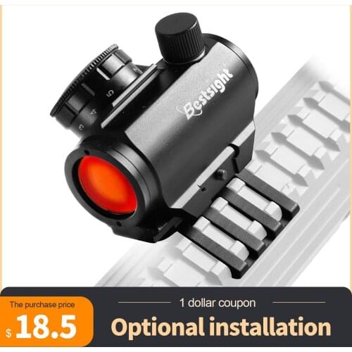 1x20 Jacht Airsoft M4 AR15 Air Rifle Micro Holographic Red Dot Collimator Riflescope Spotting Scope Sight/20Mm Scope Mount