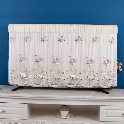 2020 New TV Cover Dust Cover New LCD TV Cover Cloth 55-Inch Always-on 65-Inch Finished Product tv cover lace