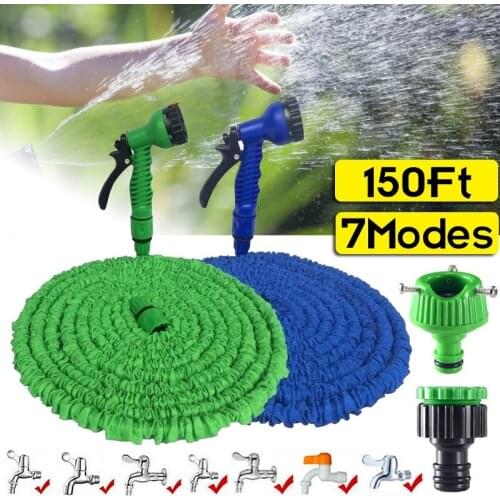 25/75/125/150FT Garden Hose Expandable Hose, Flexible Water Hose Pipe, 7 Function Spray Gun Modes for Watering Car Washing