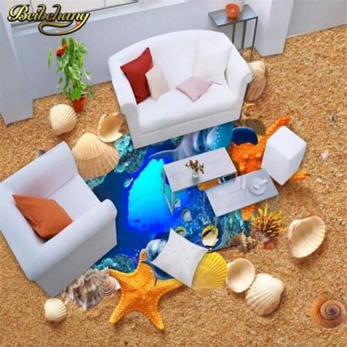 Beibehang Custom papel de parede 3D Floor Wallpaper Living Room Bathroom Decoration Mural Sticker Waterproof Wall paper Painting