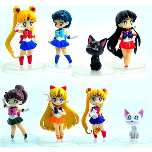 4pcs/lot Japan Anime Figure Dolls Model Toys Collection Dolls