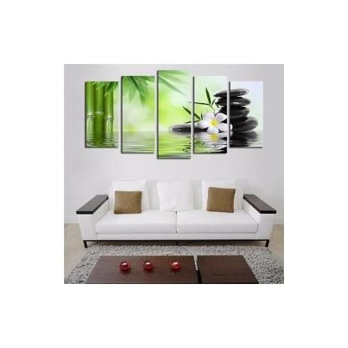 5 Piece Bamboo Stone Scenery Modern Home Wall Decor Canvas Picture Art HD Print Painting on Canvas for Home Decor