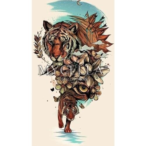 Diamond Embroidery animals Diy 5D Diamond Paintings Cross Stitch Picture Full Rhinestone flowers tiger eye Art Mosaic Decoration