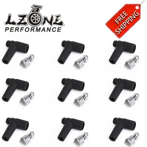 FREE SHIPPING - 9 pcs / set Universal Hei Style Distributor End Spark Plug Wire Rubber Boots & Stainless Steel Ends JR-SSC02