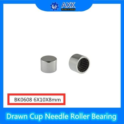 BK0608 Needle Bearings 6*10*8 mm ( 10 Pcs ) Drawn Cup Needle Roller Bearing BK061008 Caged Closed ONE End 35941/6