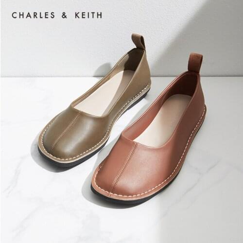CHARLES＆KEITH New Arrival for Summer 2021 CK1-70900248 Ladies classic round toe low heel shoes