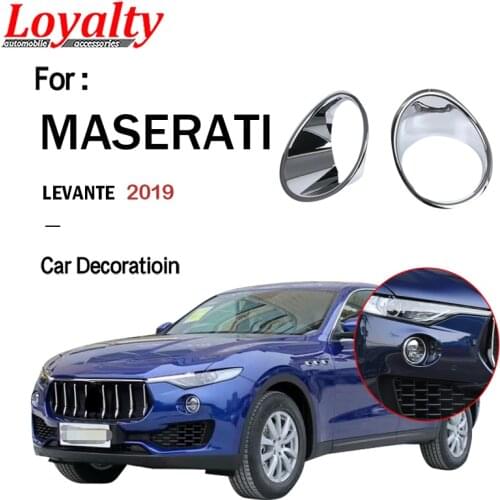 Loyalty for Maserati Levante 2019 Front Fog Lamp Trim Cover ABS Chrome Silver Waterproof Car Styling Auto Accessories