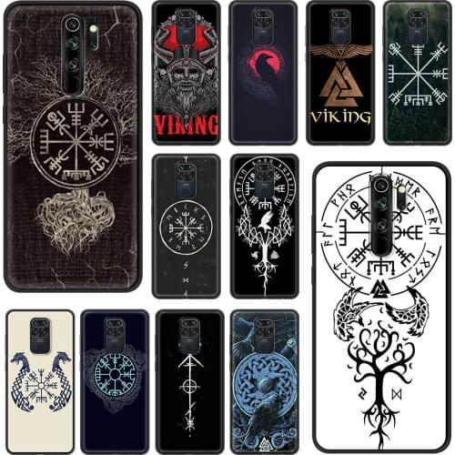 Viking Vegvisir Logo Case For Xiaomi Redmi Note 9S 9 8 10 Pro 7 8T 9A 9C 8A 7A 6 6A Black Soft Phone Cover 9T K40 Funda Coque