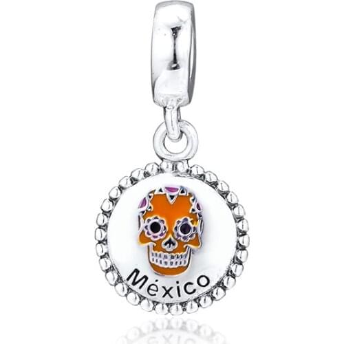 CKK Fascinating Mexico Charms 925 Original Fit Pandora Bracelets Sterling Silver Charm Beads for Jewelry Making Bead kralen
