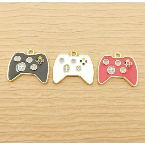 10pcs 16x19mm enamel playing game machine controller charm for jewelry making fashion earring pendant bracelet necklace charm