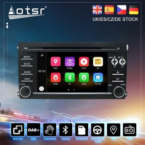For Porsche Cayenne S GTS 2003 2004 2005 2006 - 2010 Car CD DVD GPS Navigation Radio Stereo Auto Multimedia Player HeadUnit 2DIN