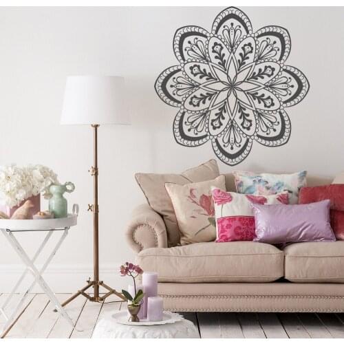 Hot Selling Mandala Flower Art Designed Wall Poster Home Livingroom Religious Series Art Decor Vinyl Wall Stickers Mural W-459