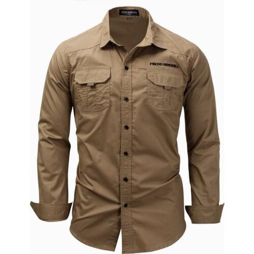 HAIMAITONG Men's Cotton Shirts