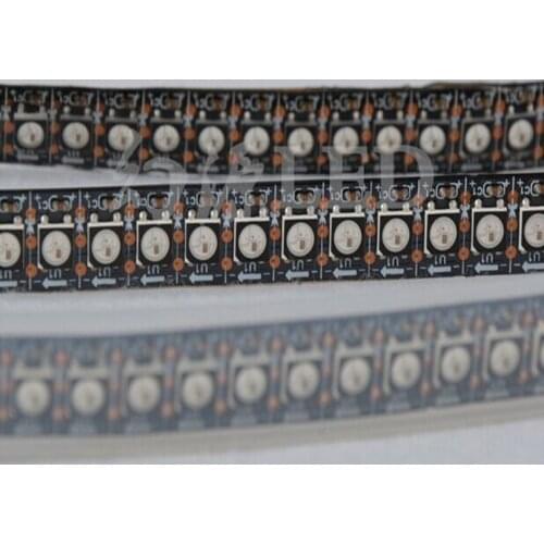 Individually addressable 1m 5m waterproof ip67/ip30 5050 rgb 30 60 144 led/m 5v ws2811 ws2812 ws2812b led strip black/white pcb